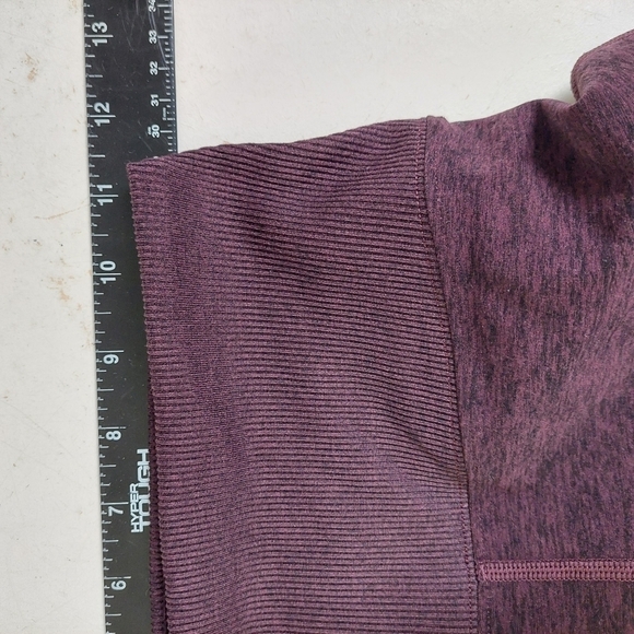 alo Yoga Maroon Gray Leggings Pants S Athleisure Workout Heathered Flexible - Picture 4 of 7